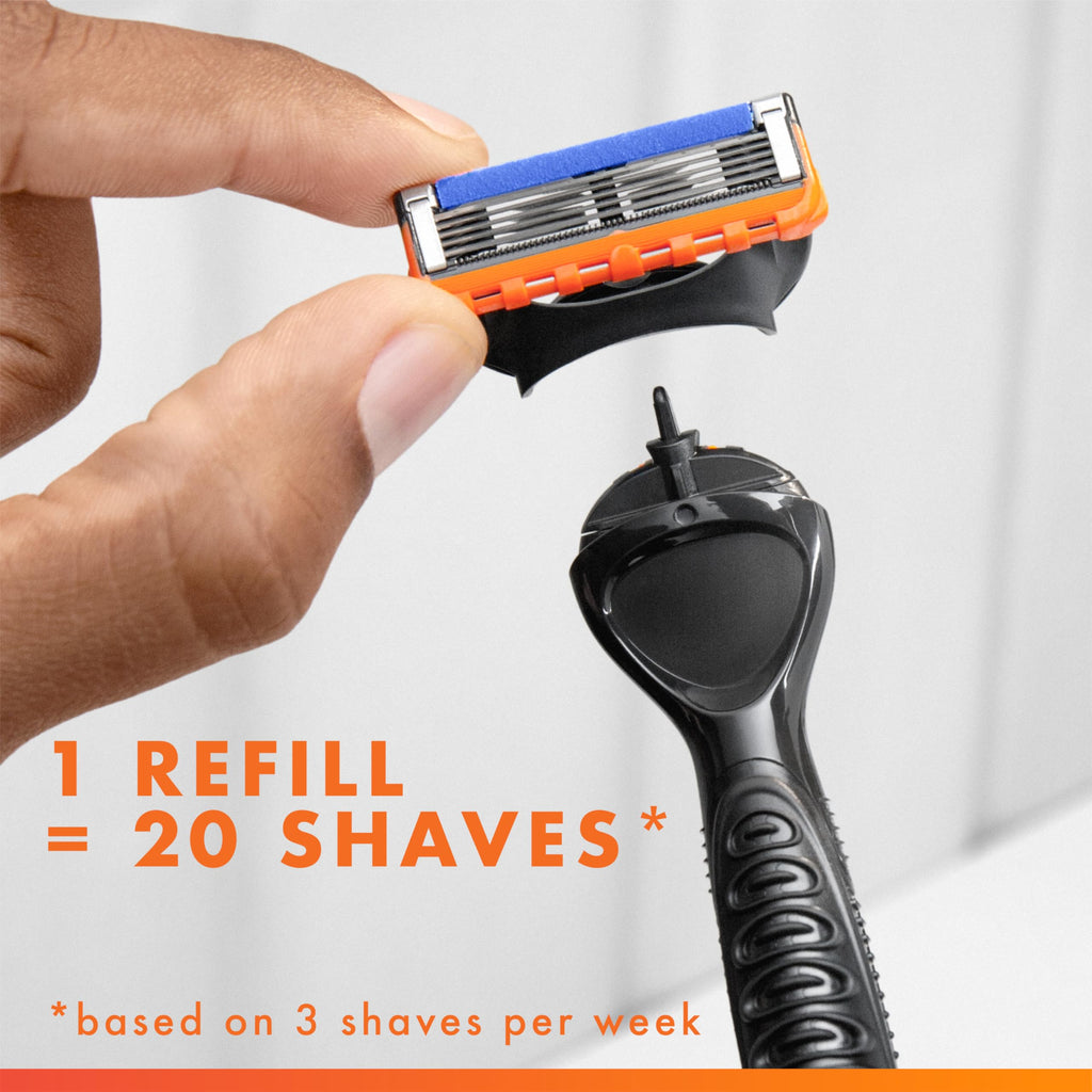 5-Blade Razor Refills with Precision Trimmer, 6 Count S405