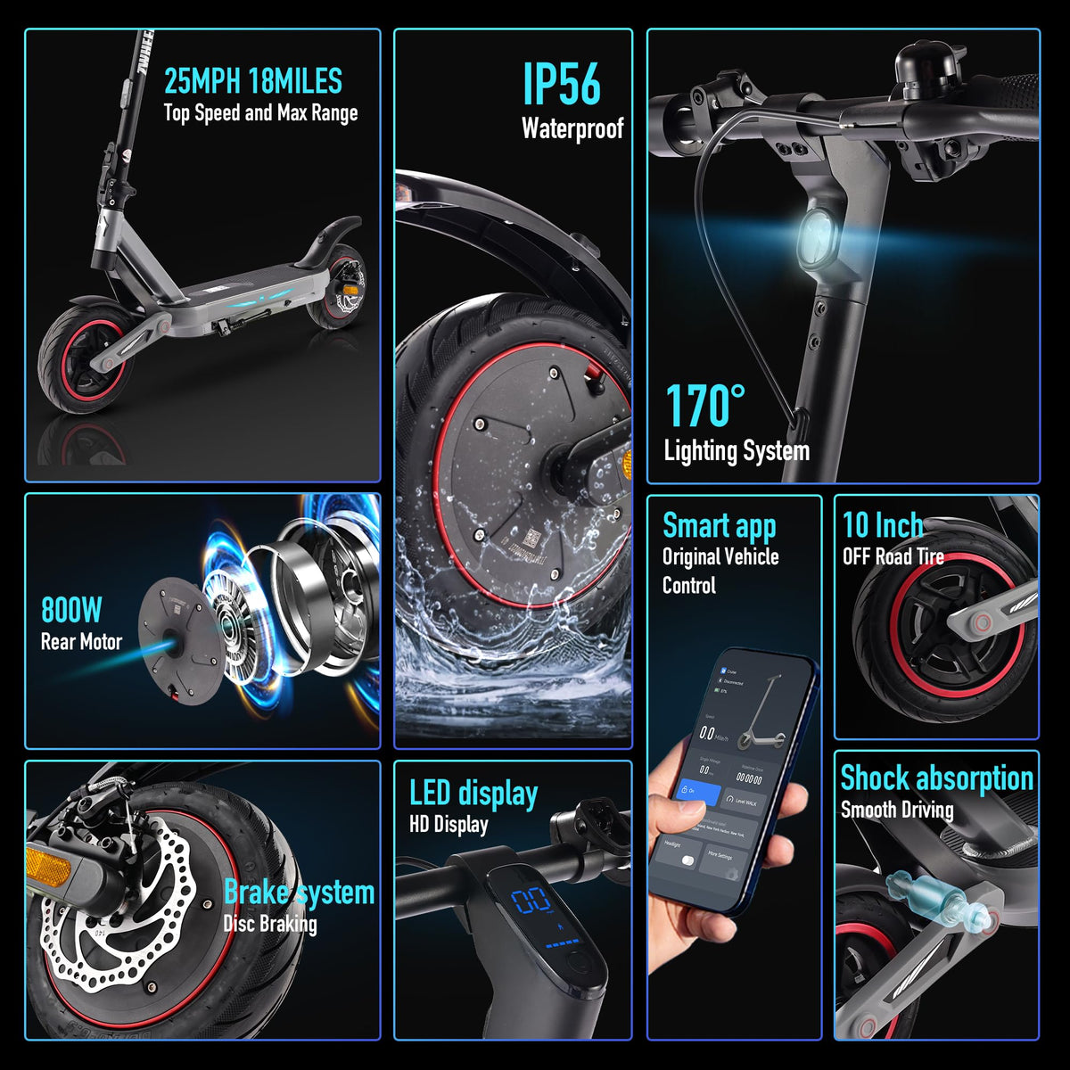 10-Inch Off-Road Electric Scooter J187701