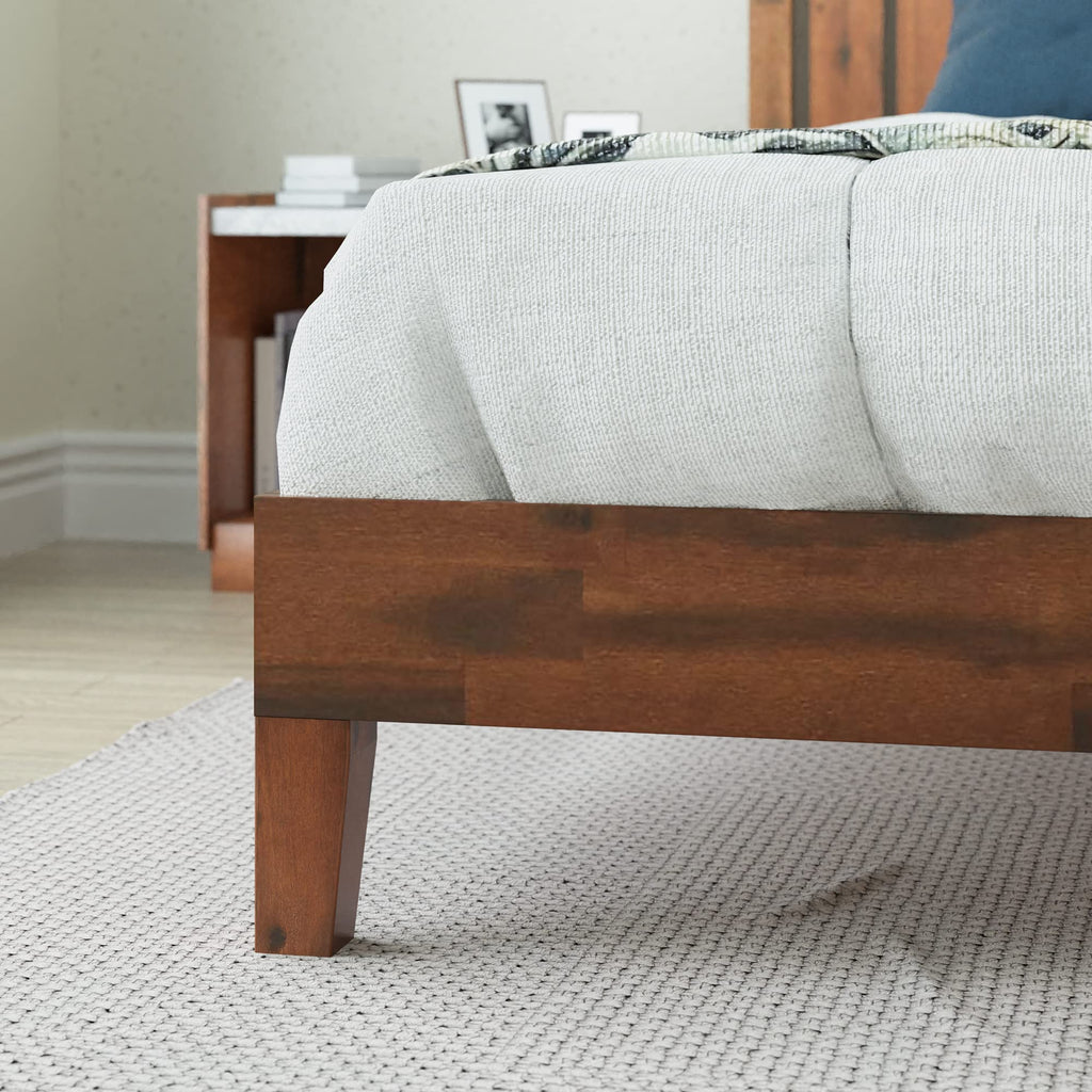 Queen Wood Platform Bed Frame with Headboard Q81822