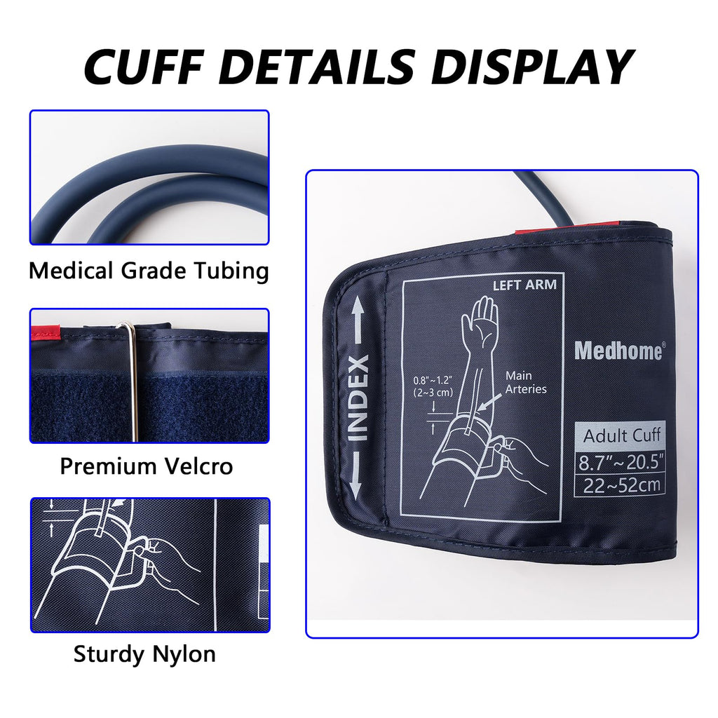 Extra Large Blood Pressure Cuff Upper Arm 8.7"-20.5" Replacement Cuff with 8 Connectors V88474