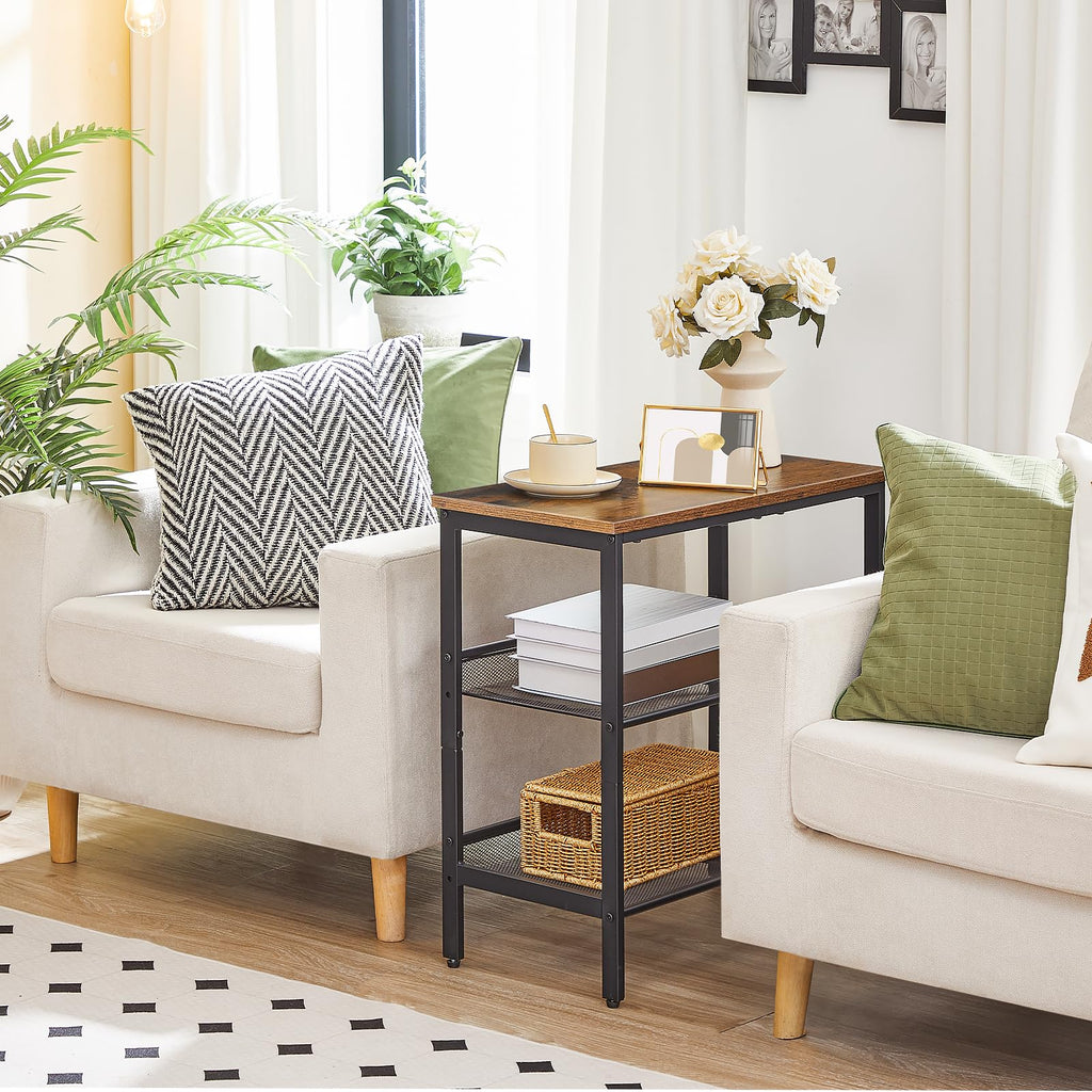 3-Tier Narrow End Table with Adjustable Shelves I29487