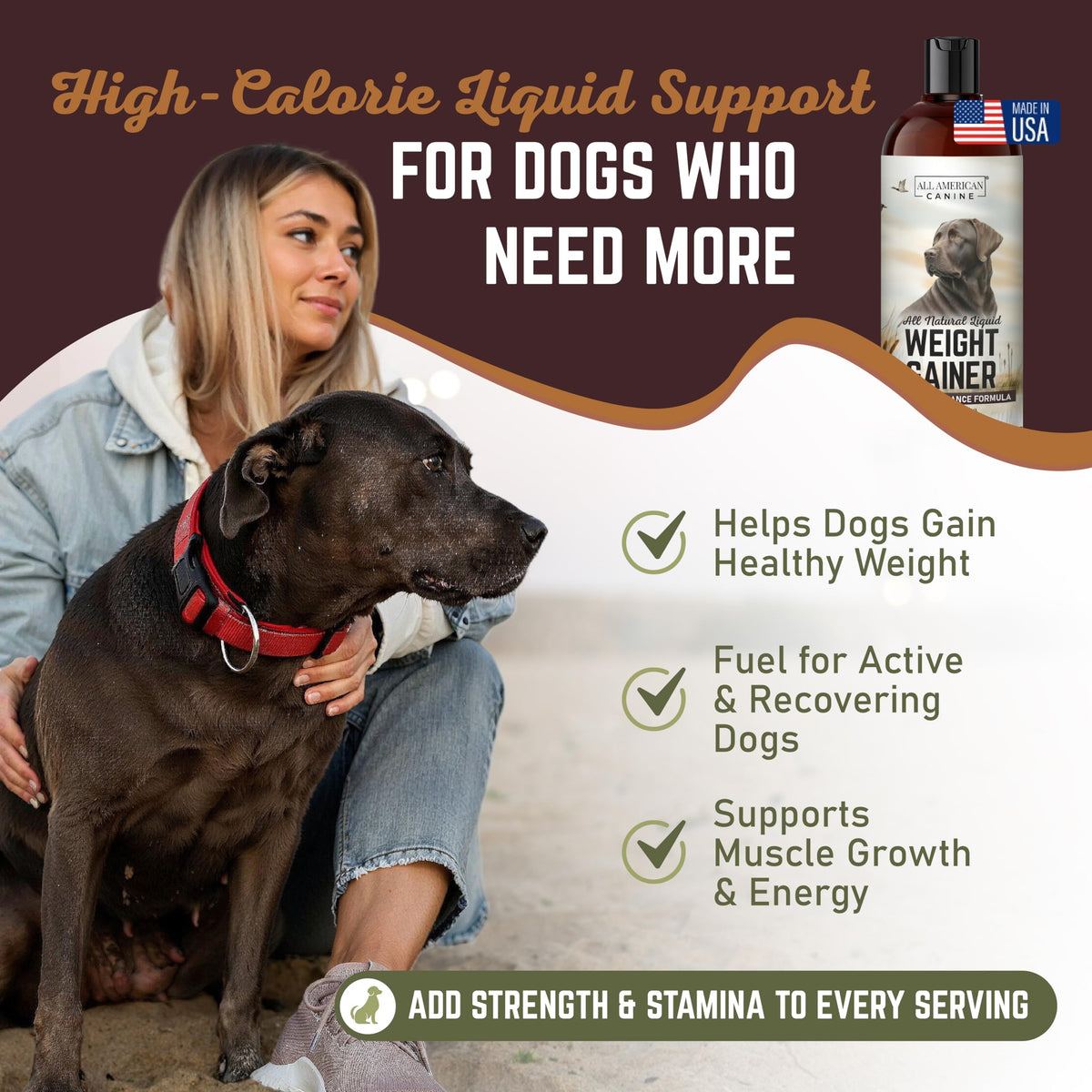 High Calorie Dog Weight Gainer Liquid 16 oz B354
