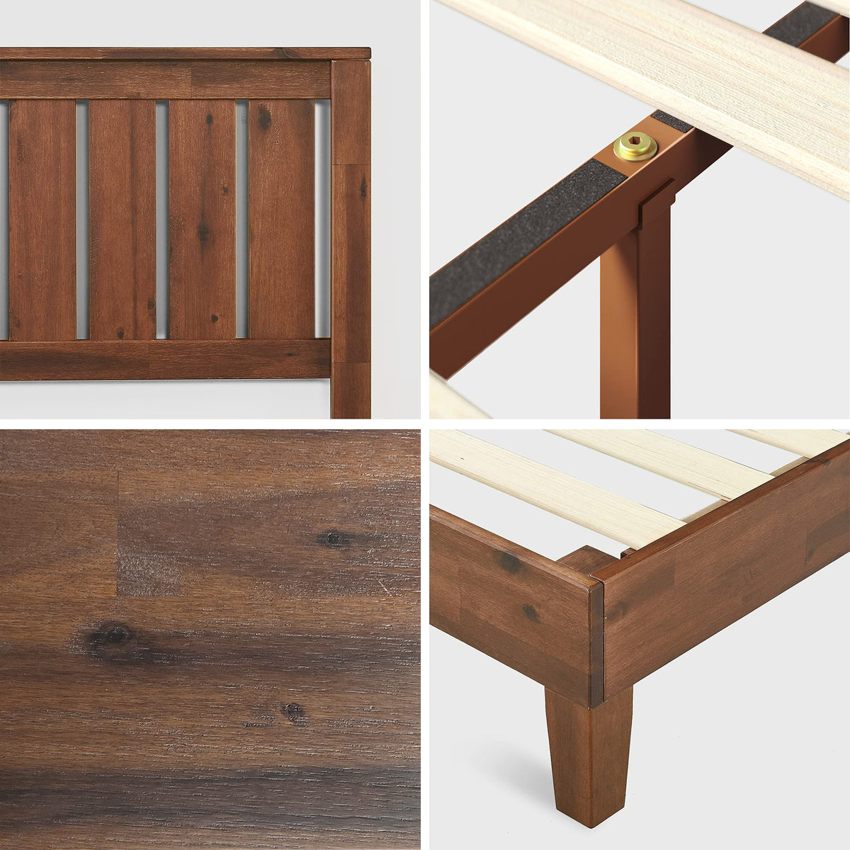 Queen Wood Platform Bed Frame with Headboard Q81822