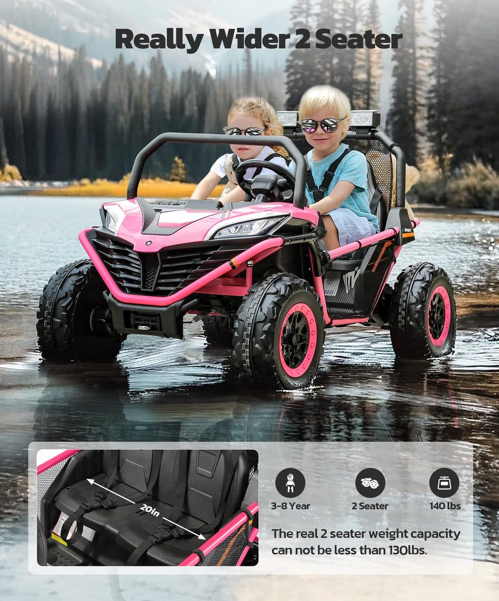 24V 2 Seater 4WD Battery Powered Ride on Car N78975