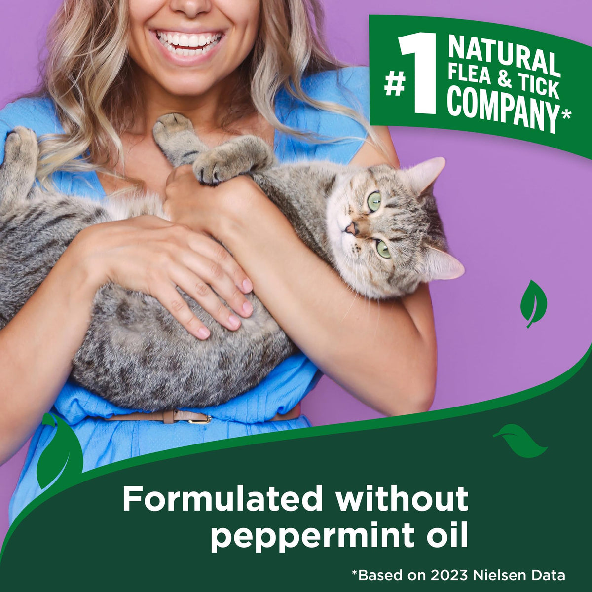 Plant-Based Waterless Flea & Tick Bath for Cats, 8 oz G88723