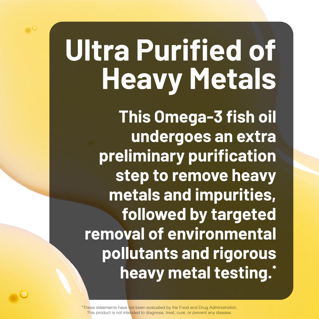 Omega 3 Fish Oil 2200 mg Lemon Flavor 60 Softgels M96182