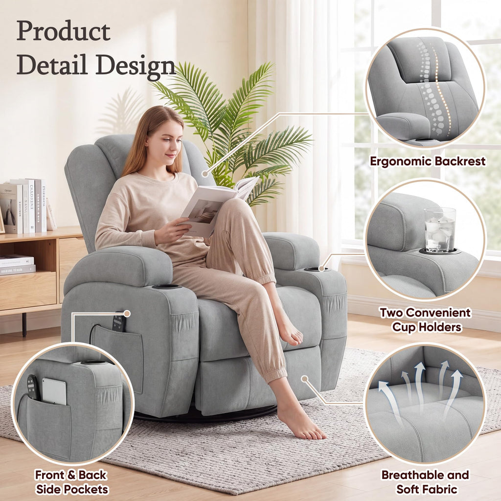 Rocking Recliner Chair with Massage A685