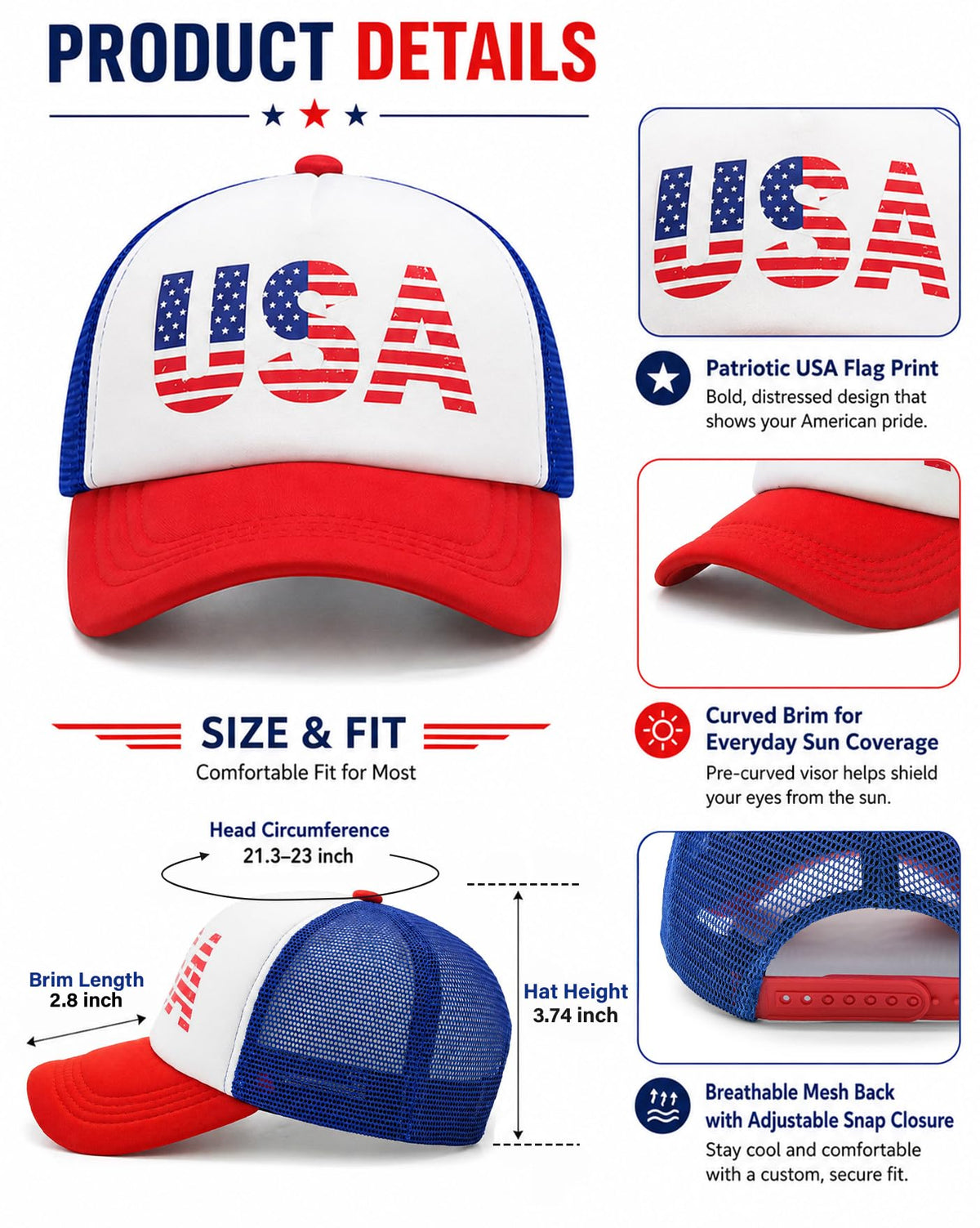 American Flag Trucker Hat Z937566
