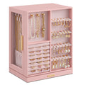 Jelly Pink 5 Drawers Rotating Jewelry Box Organizer X841876