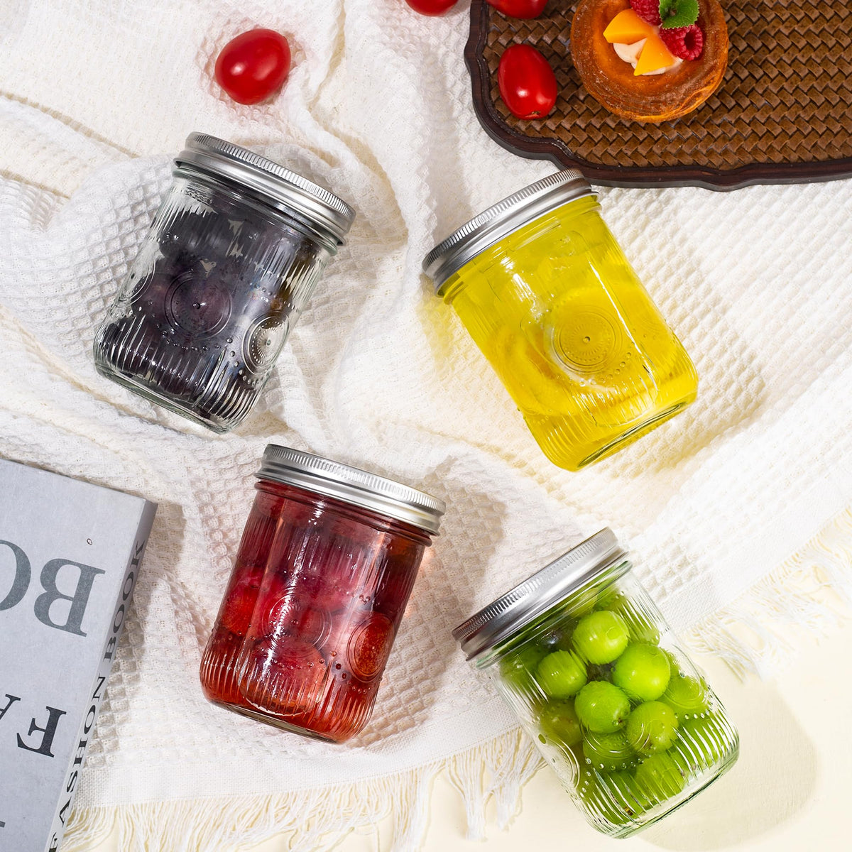 16 oz Regular Mouth Mason Jars with Lids 6 Pack J150887