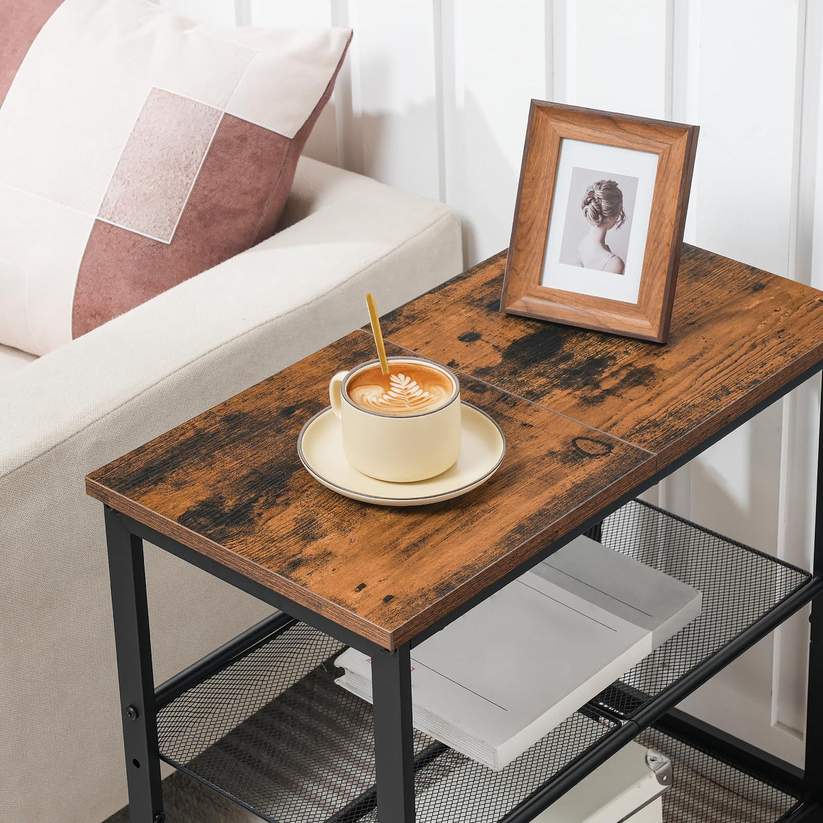 3-Tier Narrow End Table with Adjustable Shelves I29487