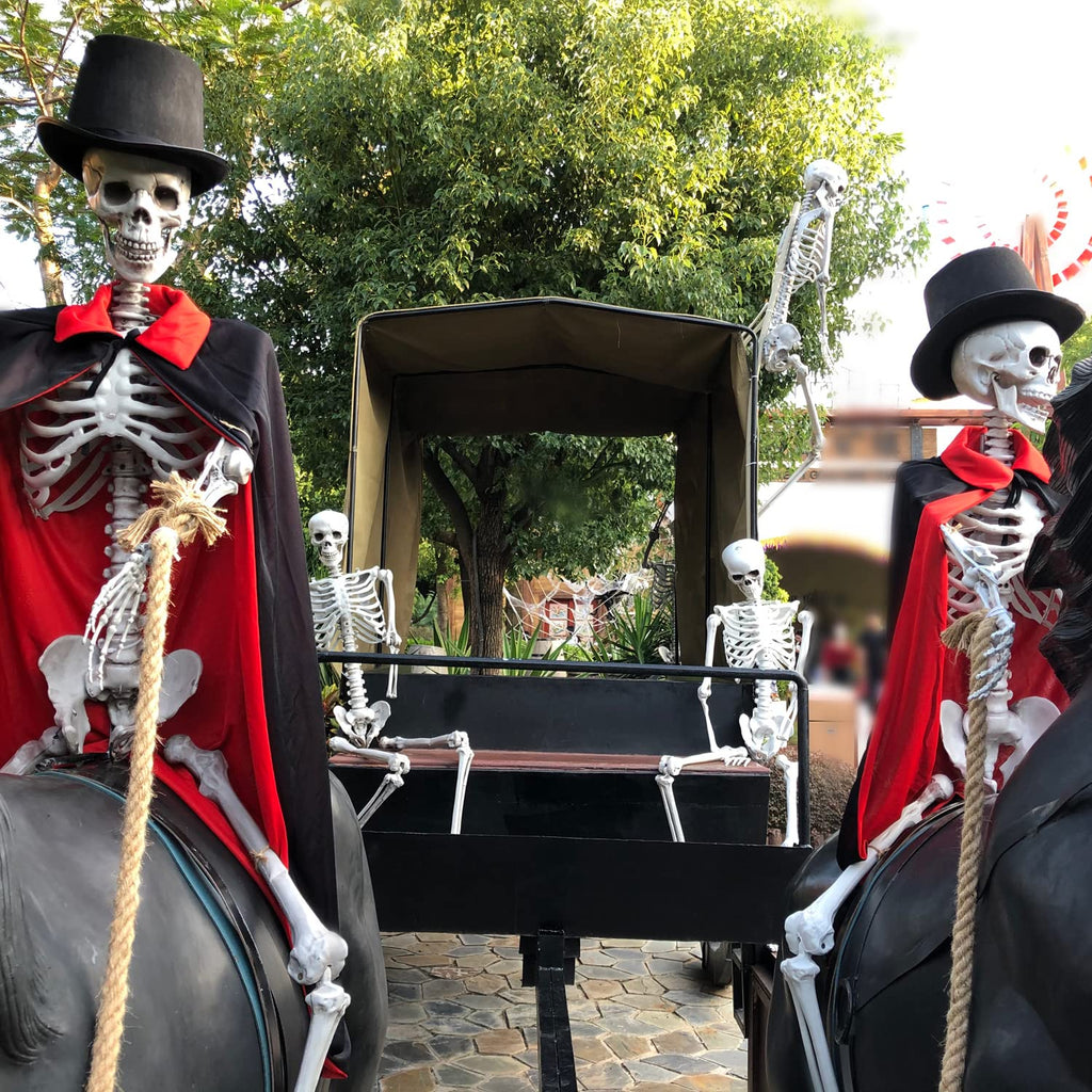 2Packs 5.4ft Life Size Full Body Skeletons with Movable Joints G520