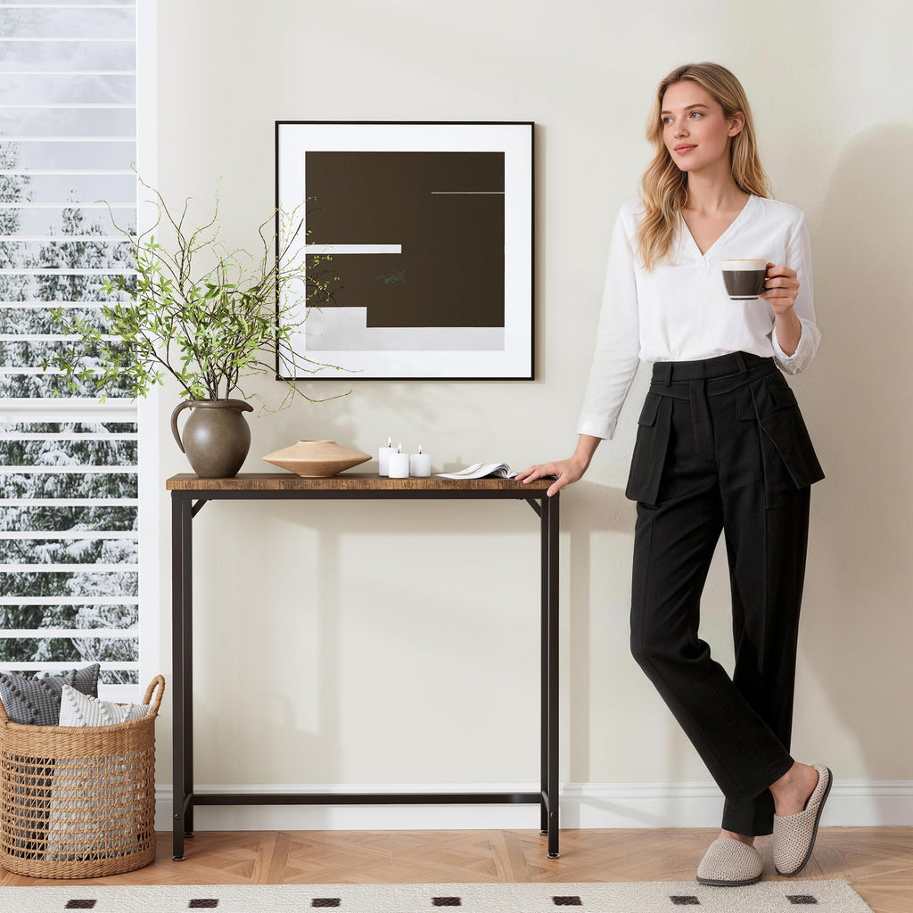 Brown Narrow Console Table B908