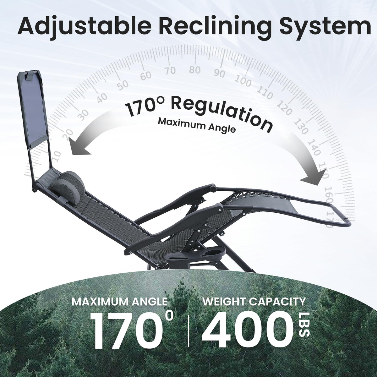 2 Pack Zero Gravity Chairs with Canopy F3974