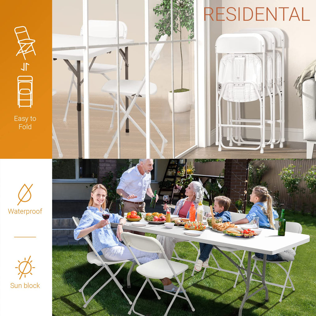 White 10 Pack Folding Chair Z84282