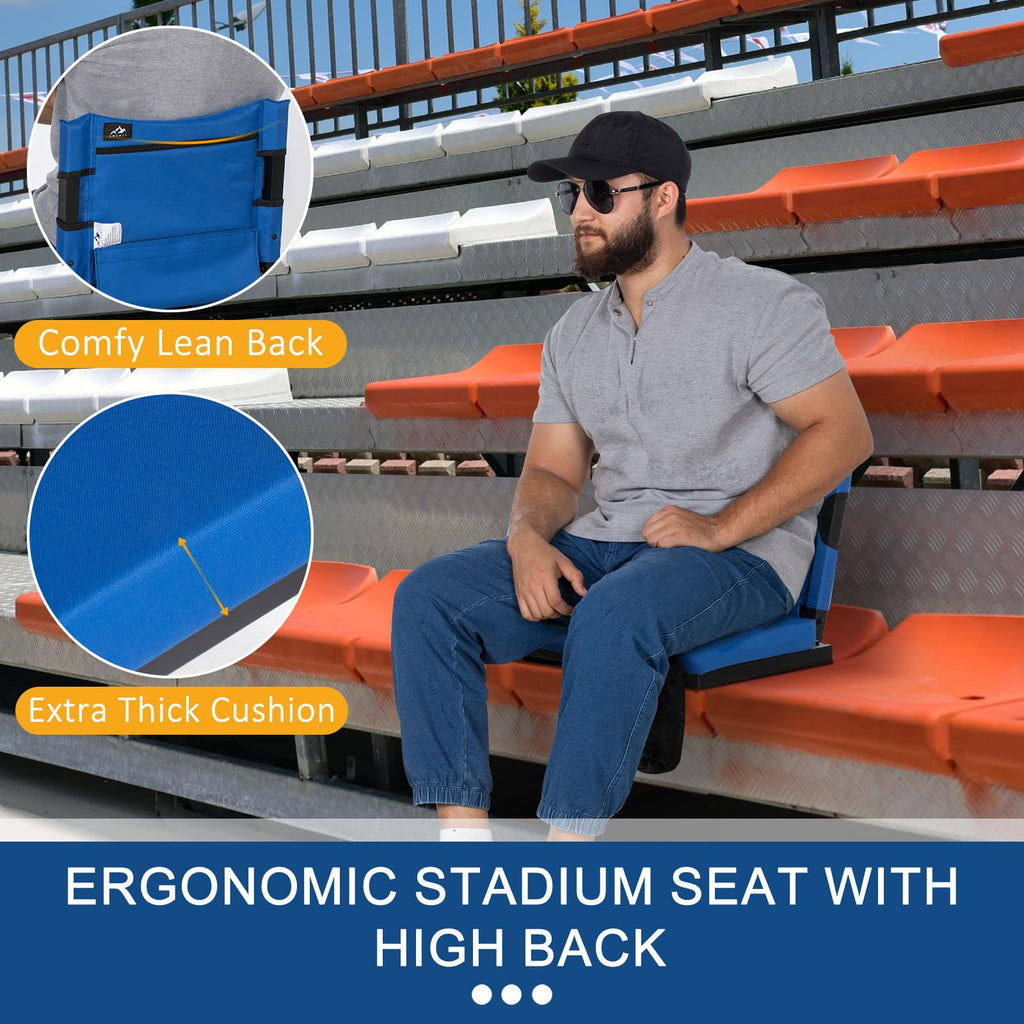 2 Pack Blue Stadium Seats for Bleachers with Back Support G35799