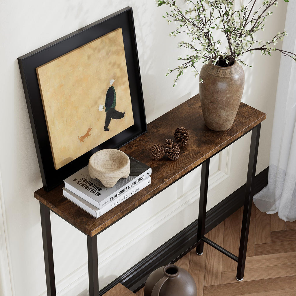 Brown Narrow Console Table B908