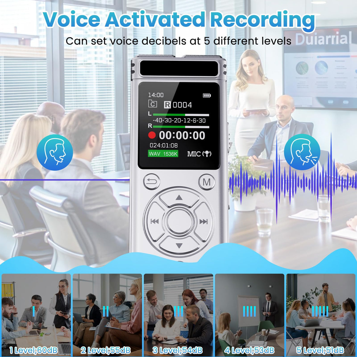 Digital Voice Recorder with Playback X615305