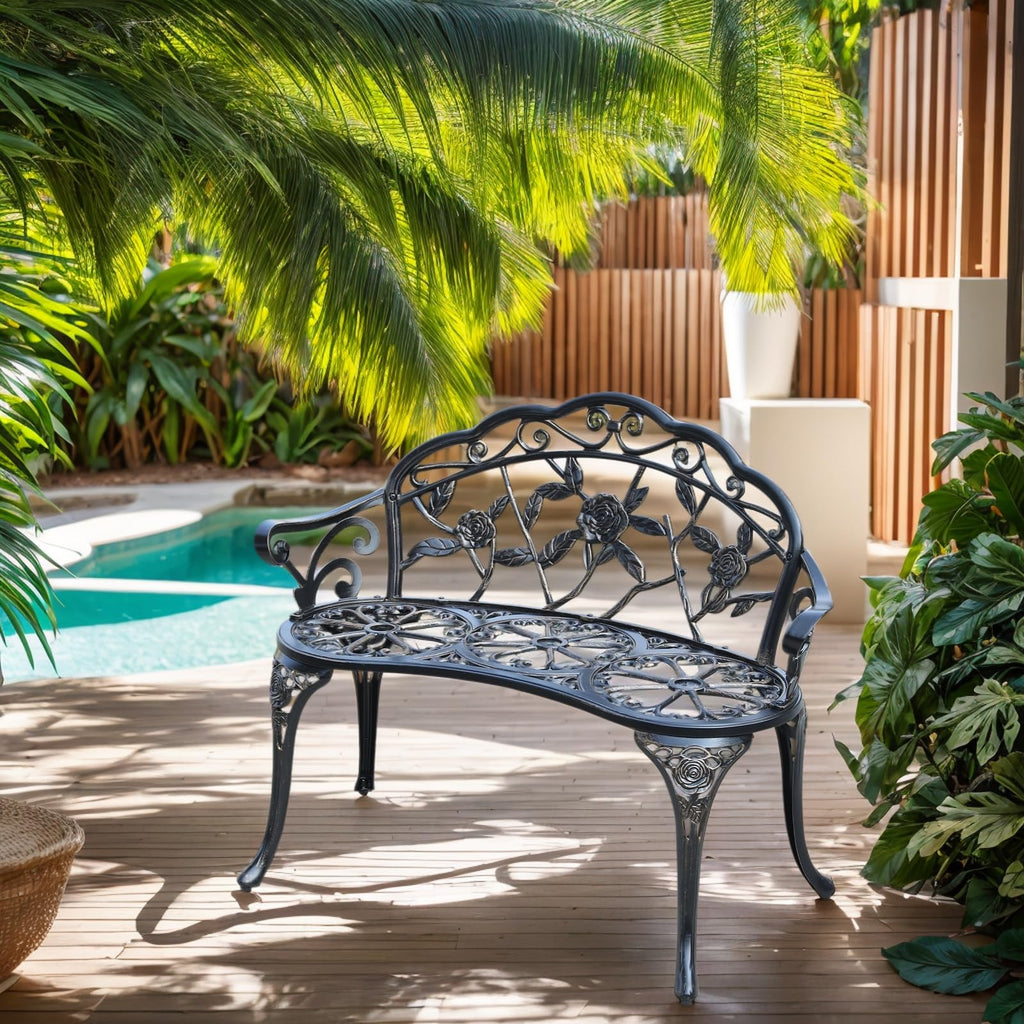 Cast Aluminium Outdoor Bench L677
