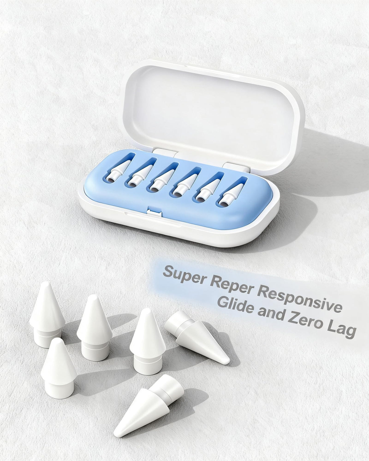 6 Pack Replacement Pencil Tips with Case I712
