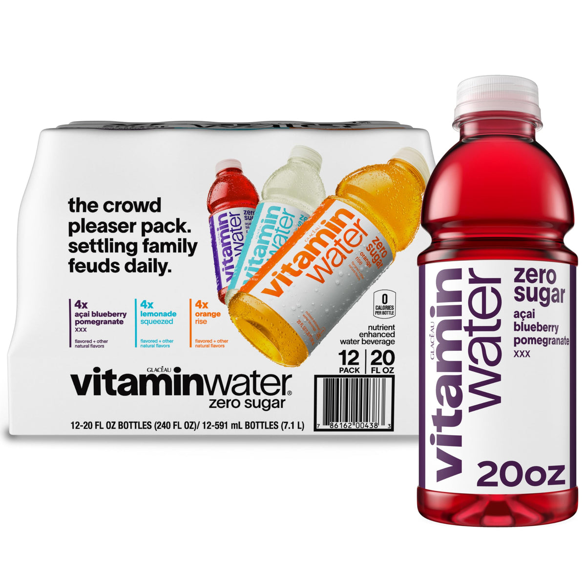 vitaminwater zero Variety Pack, 20 fl oz, 12 Pack L72061