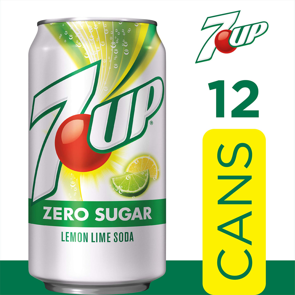 Zero Sugar 7-Up Soda, 12 Oz (Pack of 24) I3214