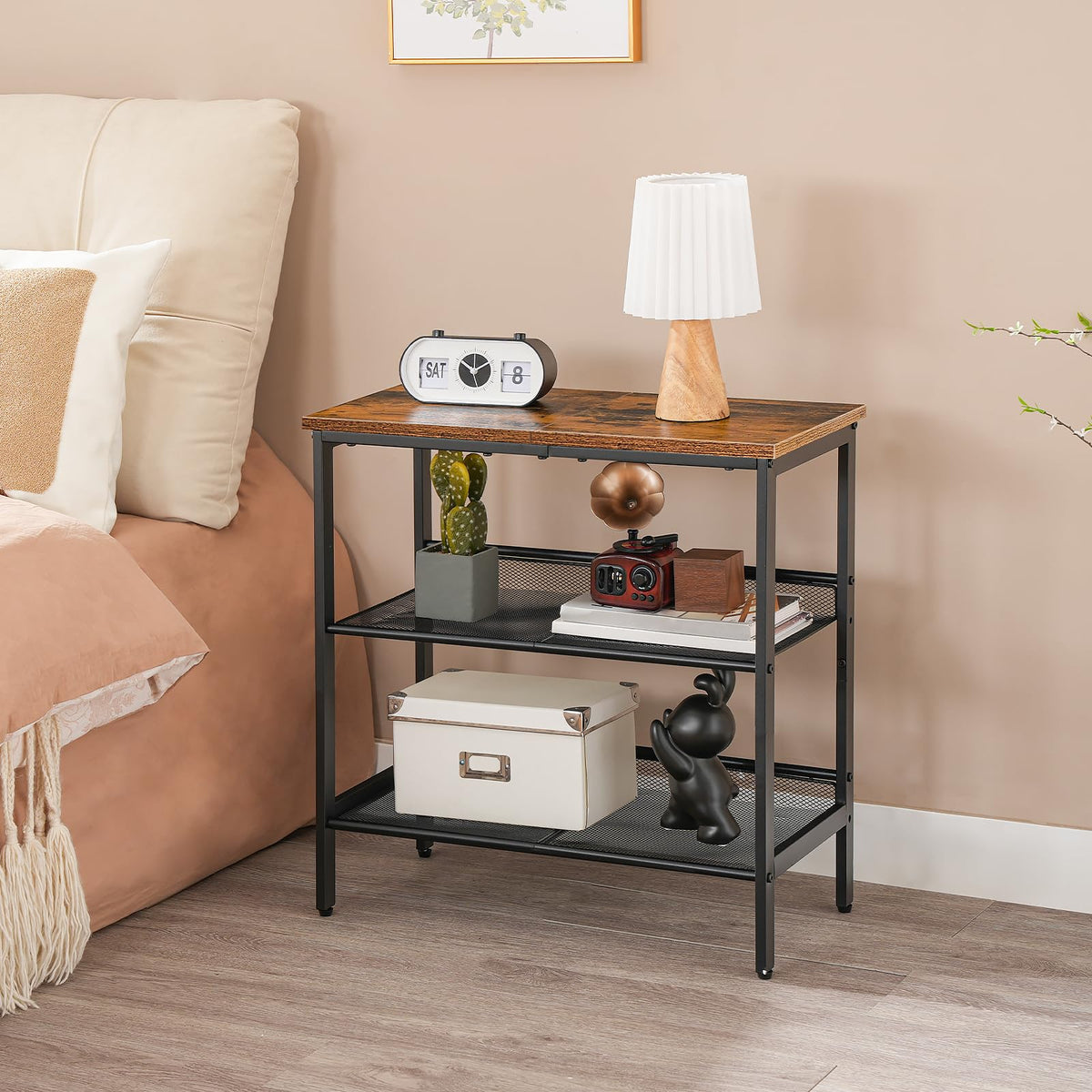 3-Tier Narrow End Table with Adjustable Shelves I29487