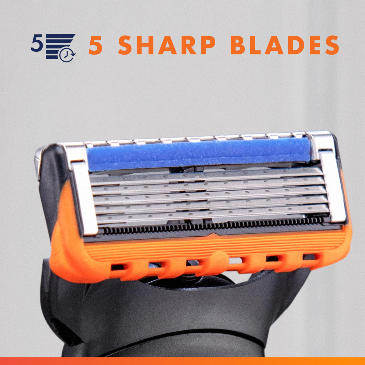5-Blade Razor Refills with Precision Trimmer, 6 Count S405