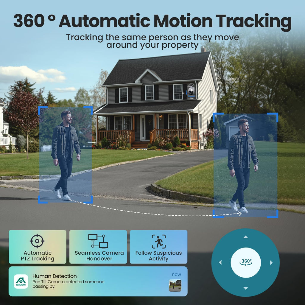 4K Solar Security Cameras Wireless Outdoor System 4-Cam Kit V2469