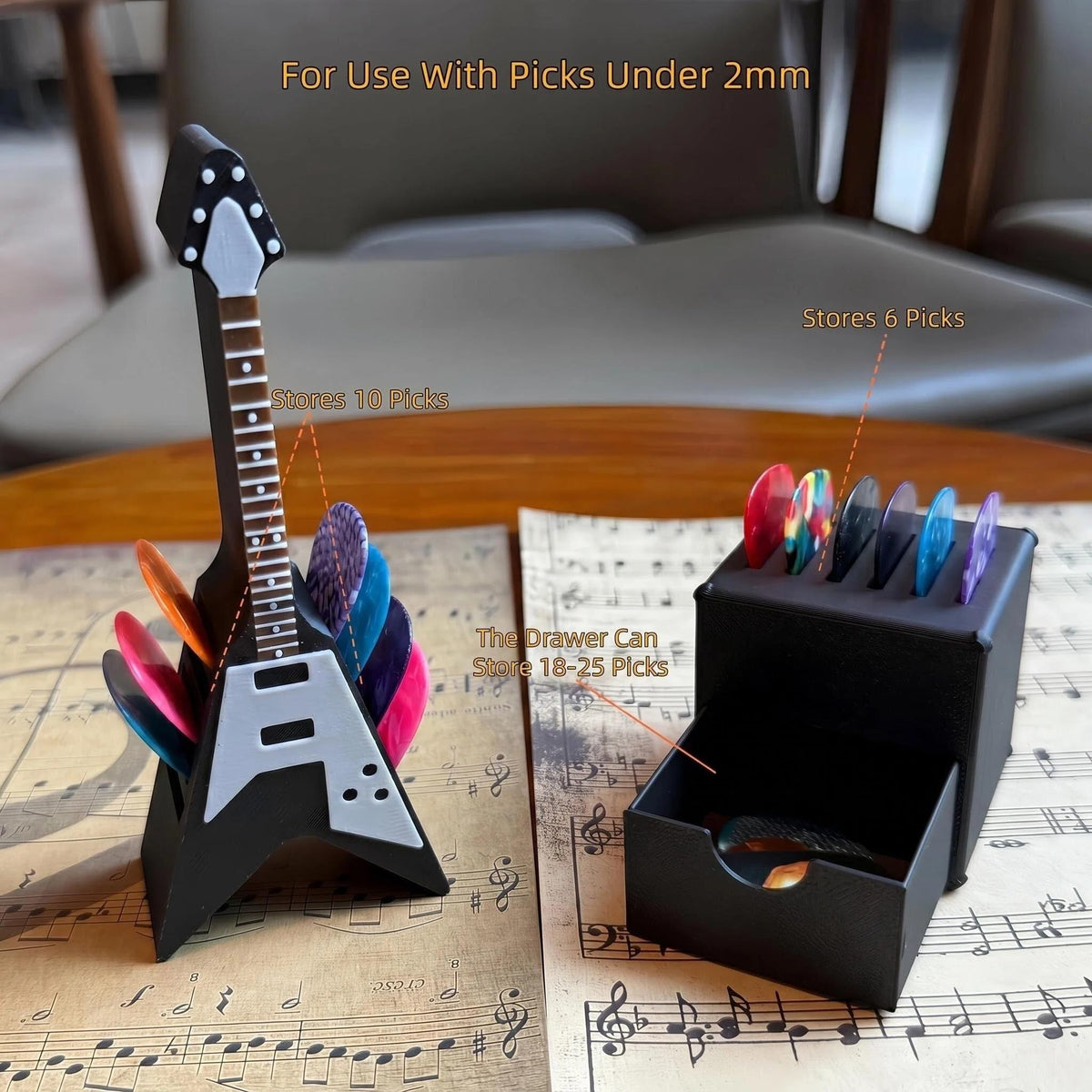 Guitar Picks Holder Box Set E327