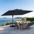 10x13 FT Cantilever Patio Umbrella with Base V557