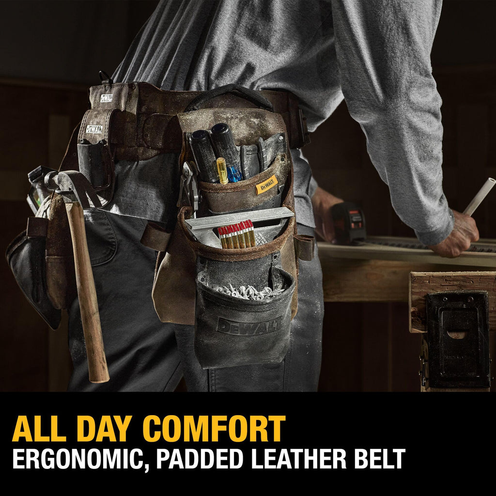 Leather Tool Belt Organizer with 18 Pockets Q675767