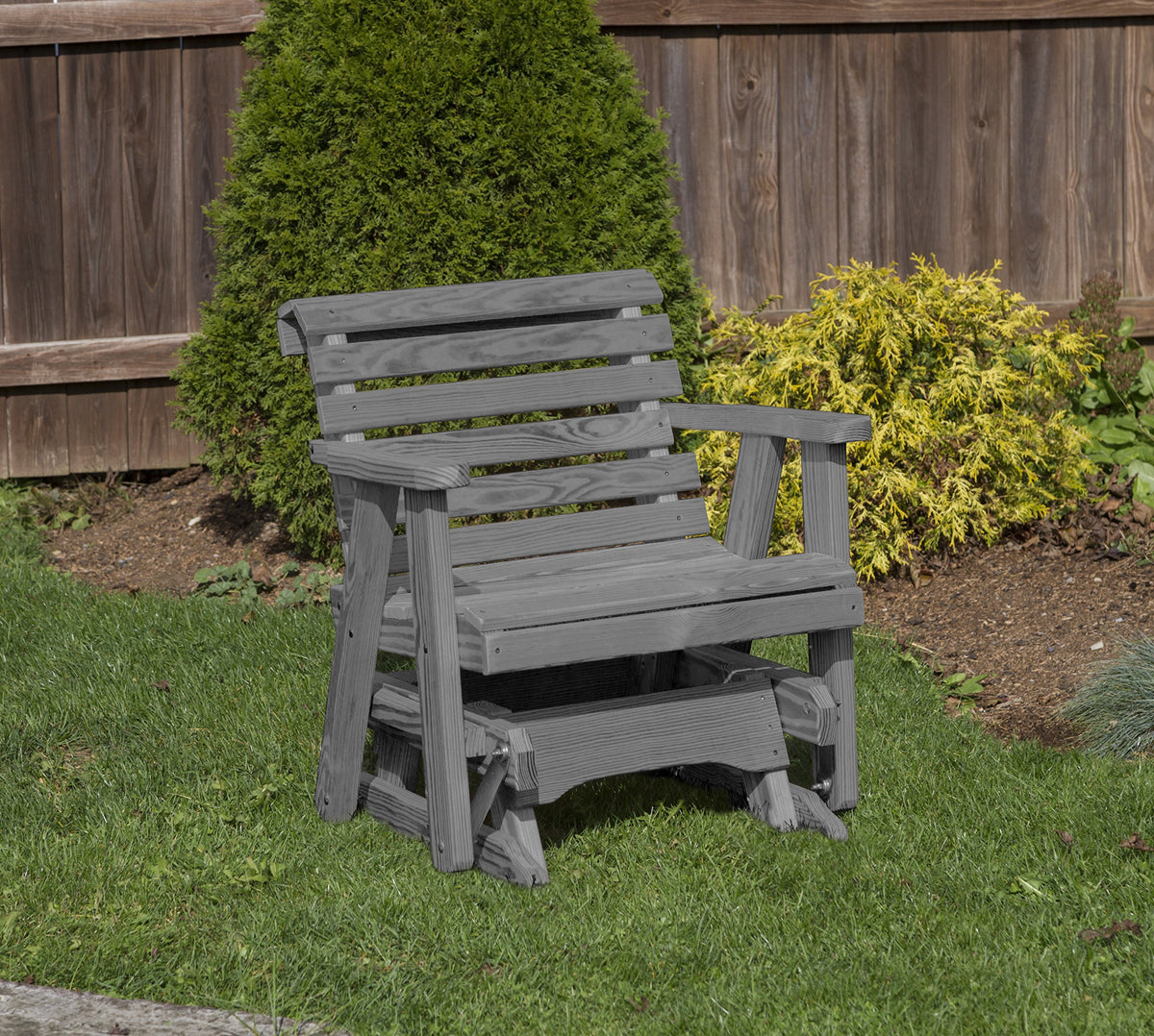 Grey Pressure Treated Outdoor Glider Chair G246458